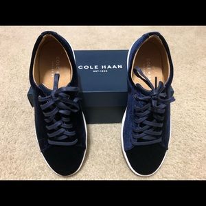 Blue suede Cole Haan shoes